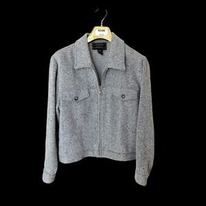 Vintage 90's Campagnie Internationale Express Grey Wool Jacket Women's Large